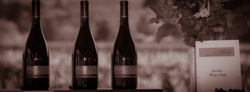 3 bottles of Talty Vineyards Zinfandel Wine