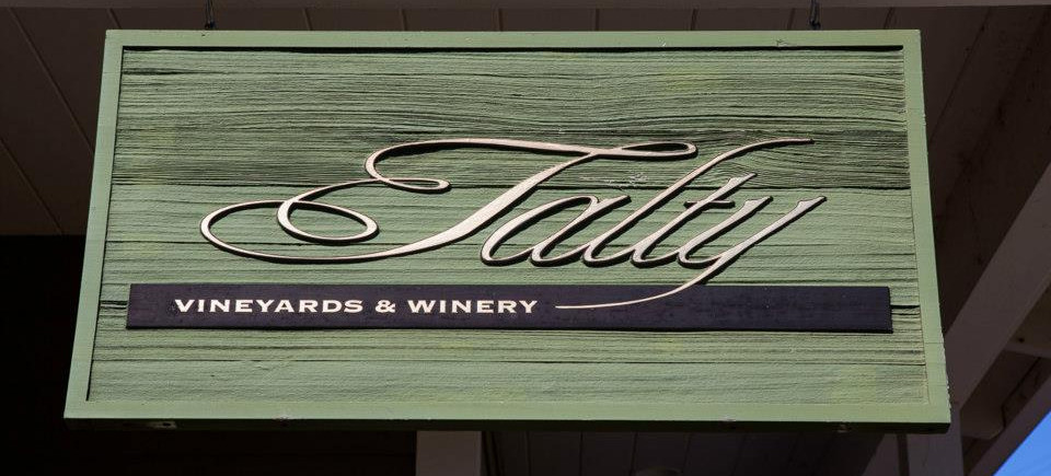 Talty Vineyards and Winery sign